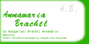 annamaria brachtl business card